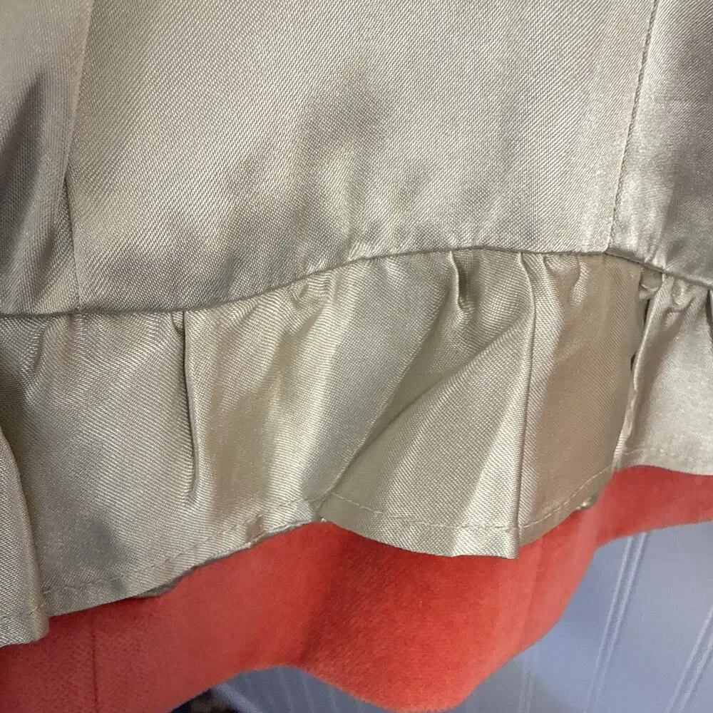 J Crew Velvet Women Cotton Red Holiday Blazer Jacket Aprox. size 8 Plz Measure!